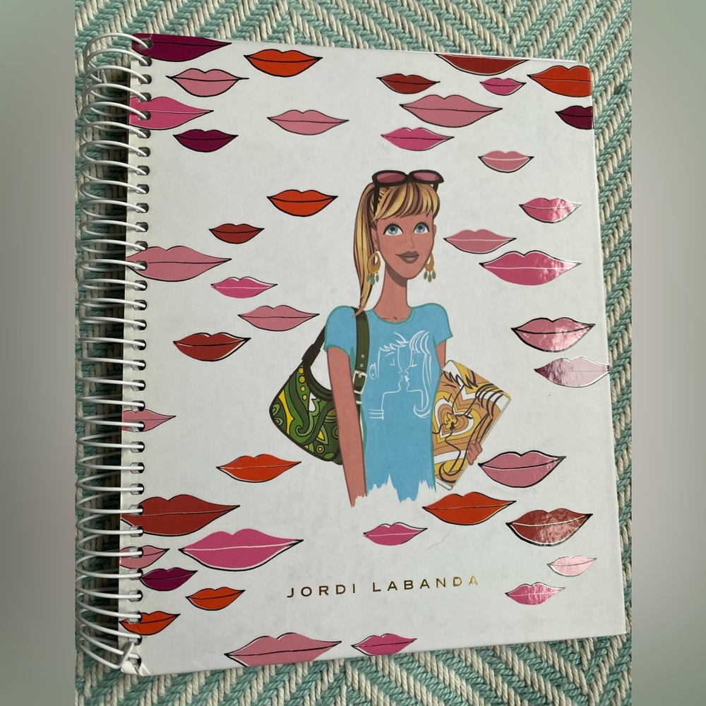 Jordi Labanda Spiral-Bound Illustrated Lips Notebook
